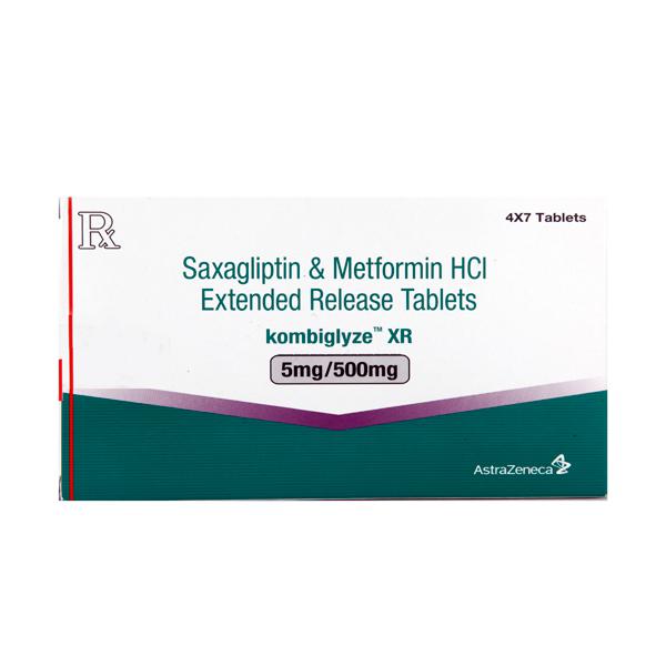 Kombiglyze XR (Saxagliptin and Metformin) 5mg/500mg 28 Tablets
