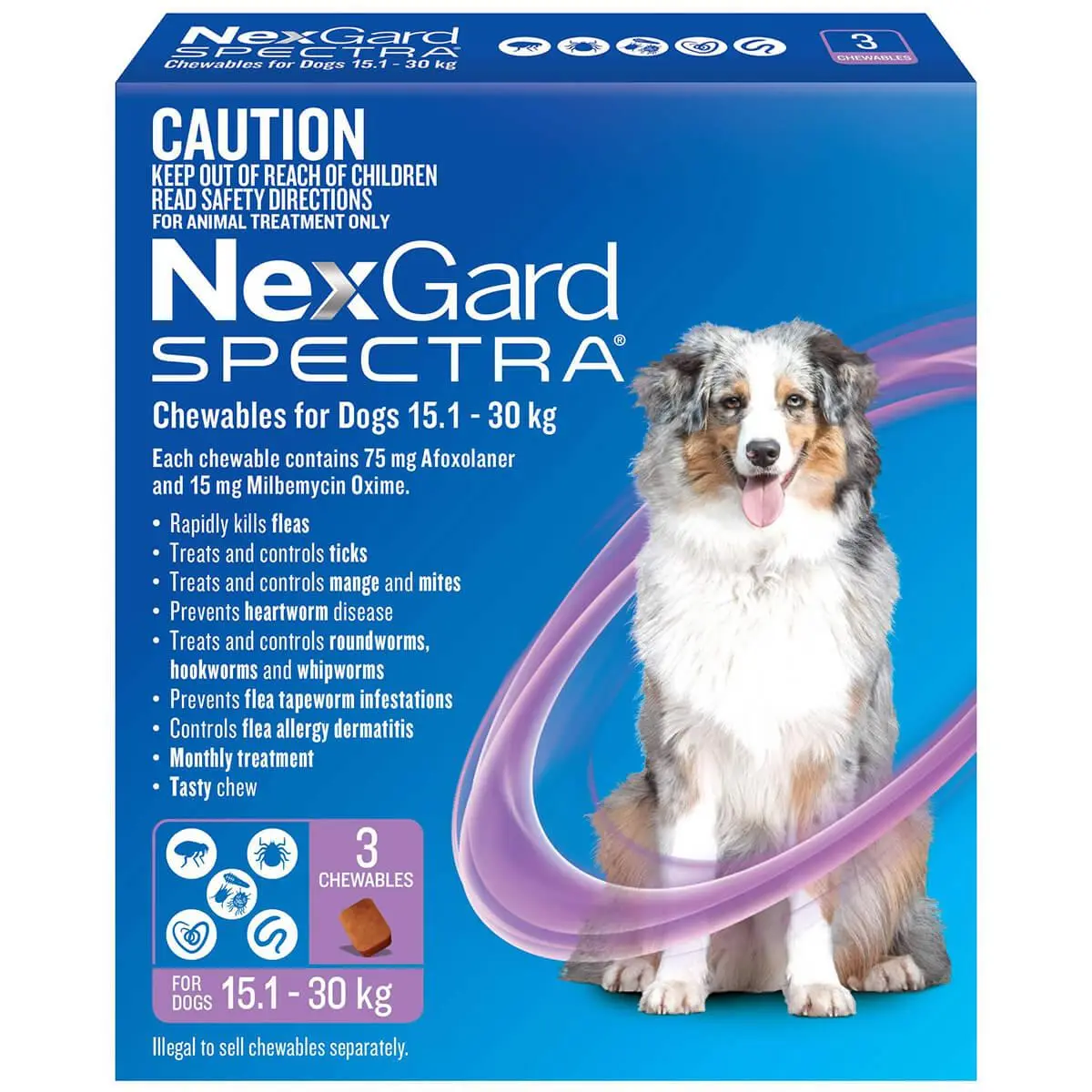NexGard SPECTRA Chews For Large Dogs 15.1-30kg