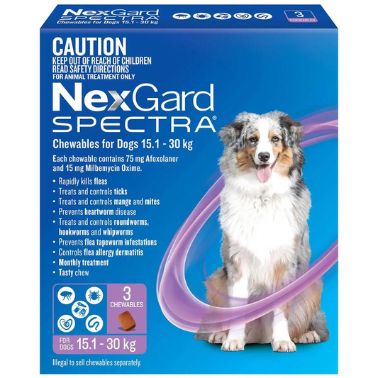 NexGard SPECTRA Chews For Large Dogs 15.1-30kg