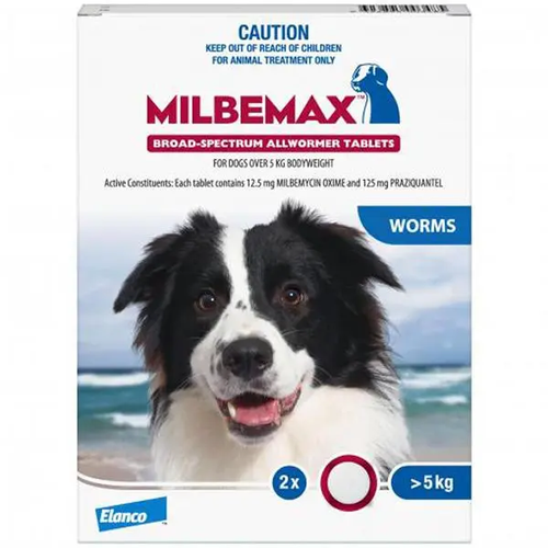 Milbemax Allwormer >5kg Dog 2 Pack