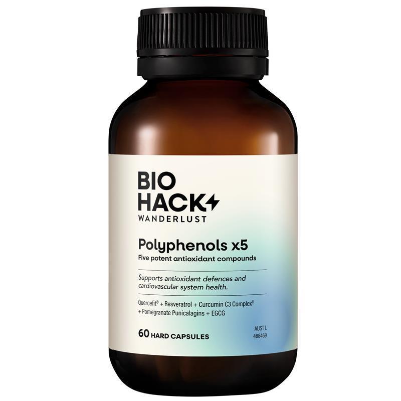 BioHack Wanderlust Polyphenols x5 60 Capsules