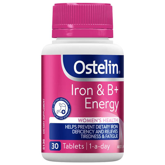 Ostelin Iron & B+ Energy 30 Tablets
