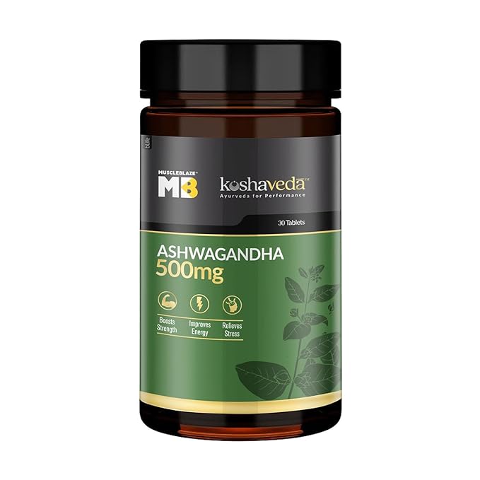 MuscleBlaze Ashwagandha 500mg Tablets | 60 Tablets