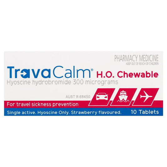 Travacalm Travel Sickness HO 10 Tablets