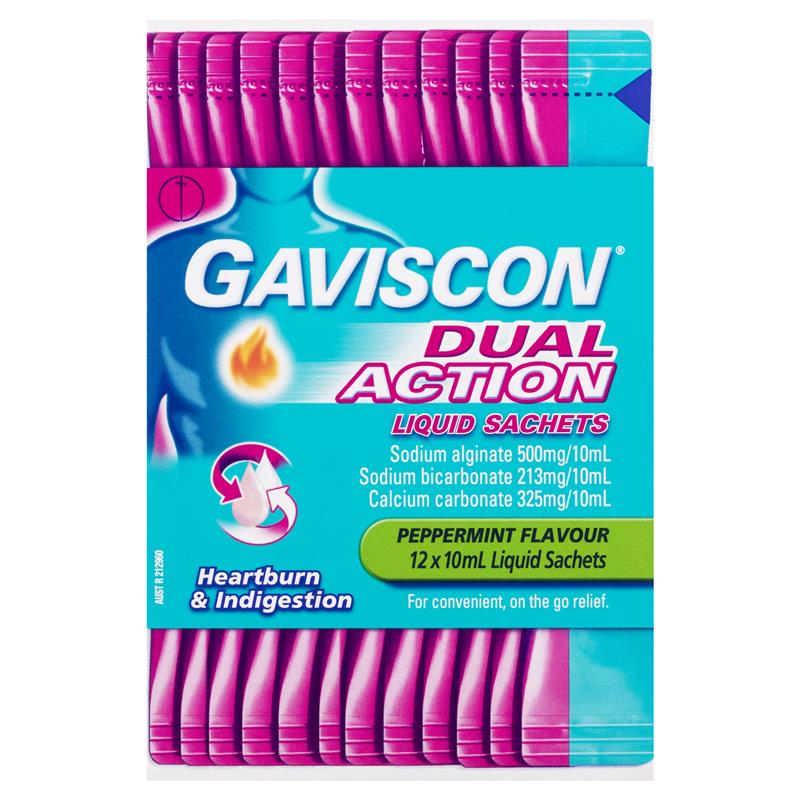 Gaviscon Heartburn and Indigestion Relief Liquid Sachets 10ml