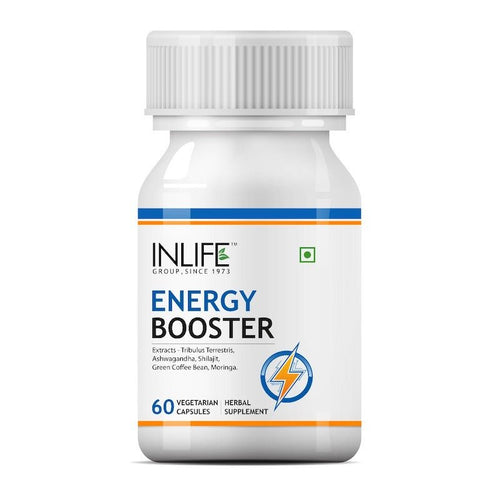 Inlife Energy Booster Supplement | 500mg | 60 Vegetarian Capsules