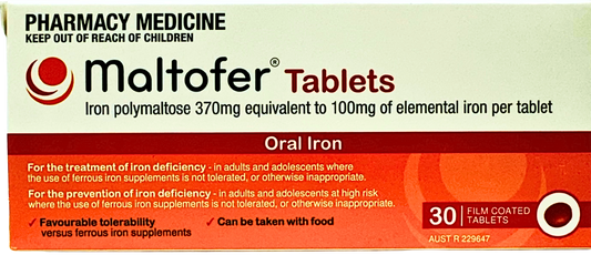 Maltofer Tablets (Oral Iron) 370mg x 30 Film Coated Tablets