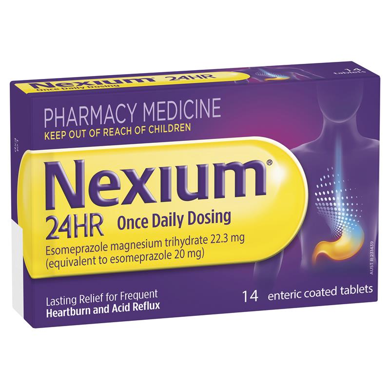 Nexium 24hr (Esomeprazole) 20mg 14 Tablets