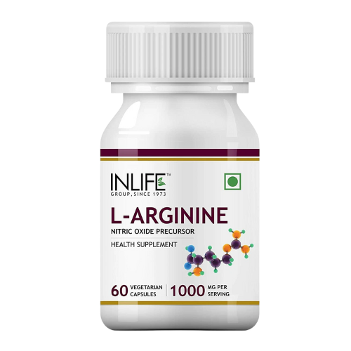 Inlife L Arginine 1000mg  60 Capsules