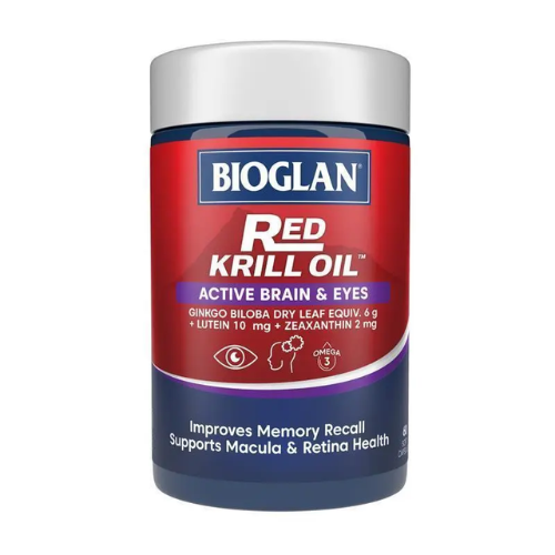Bioglan Red Krill Oil Active Brain & Eyes 60 Capsules